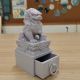 石狮子抽屉储物盒印章