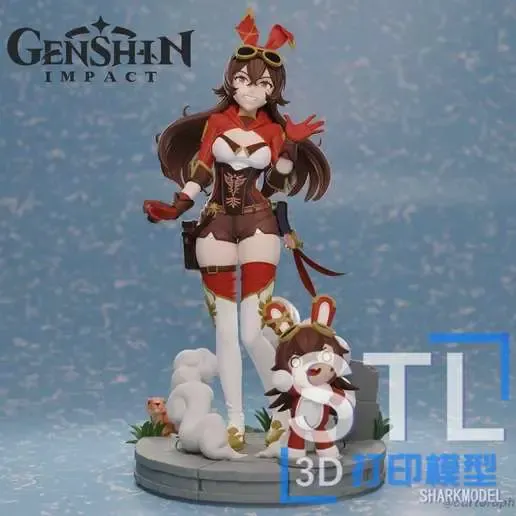 原神  安柏与兔兔伯爵