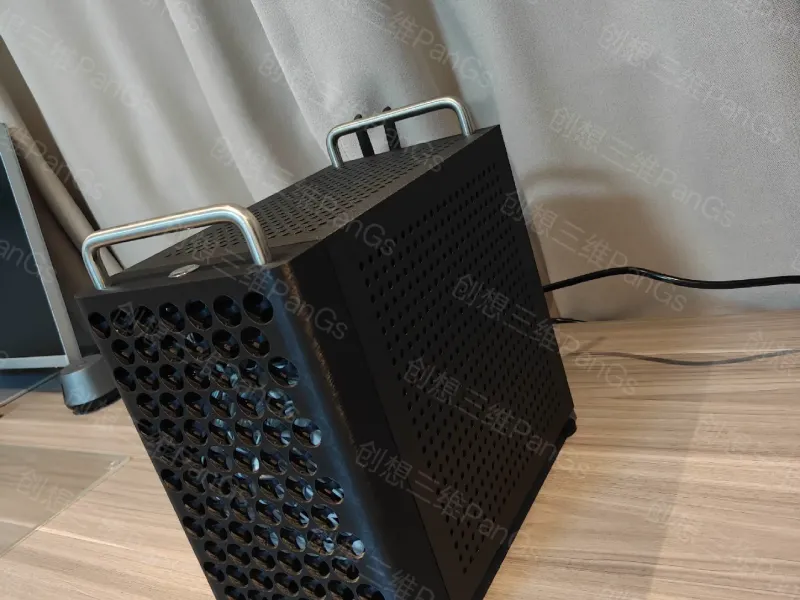 仿MAC工作站ITX倒置显卡机箱V2.0