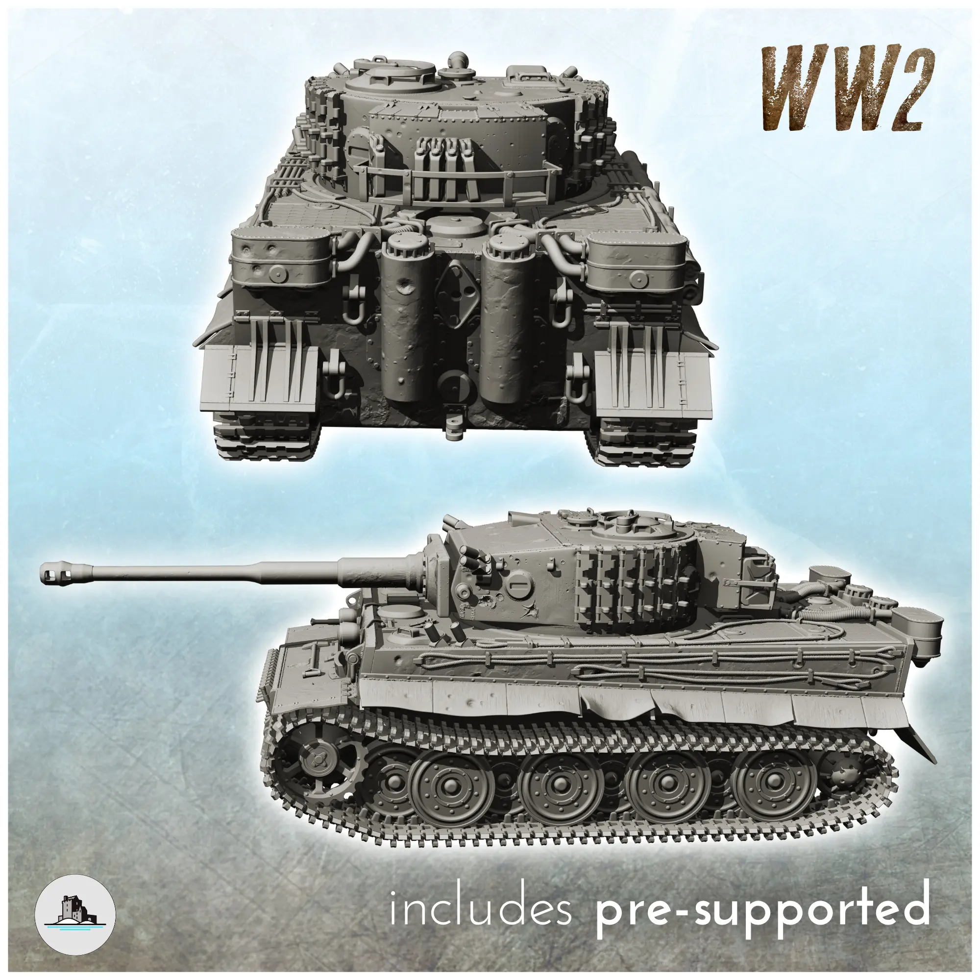 Panzer VI Tiger Ausf. E - WW2 German Flames War Bolt Action