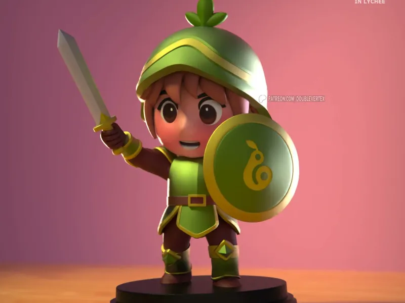 Dovy - Double Vertex Original Character Chibi Figure for 3D