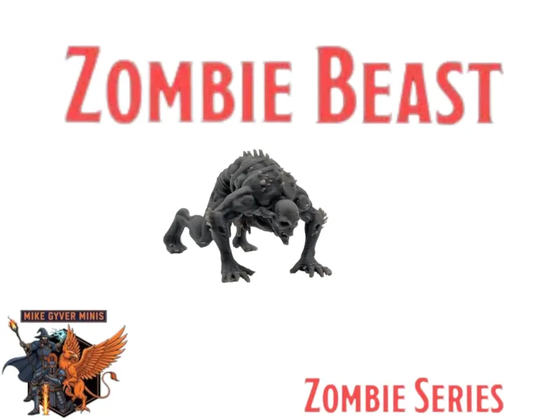 DnD TTRPG Zombie Beast Miniature