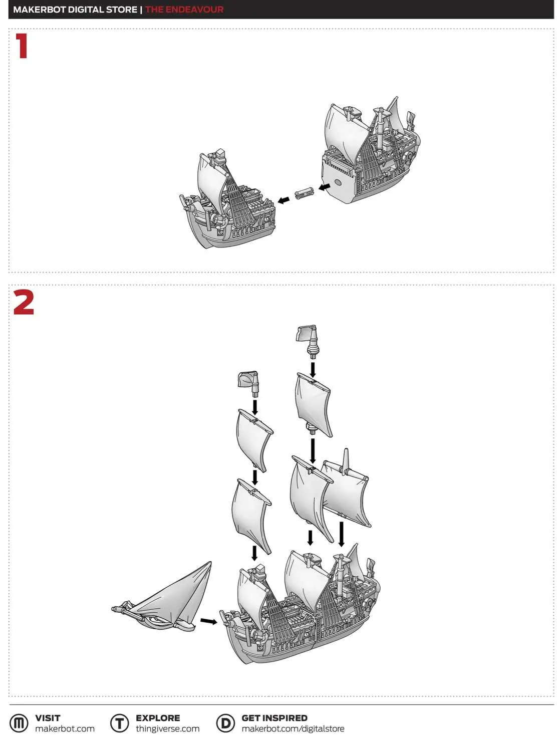 奋进号三桅帆船