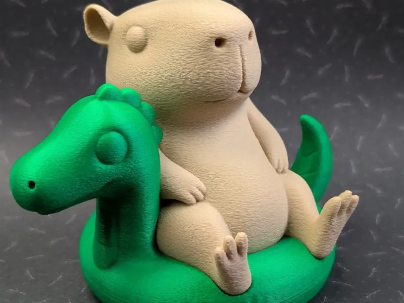 Capybara on Dinosaur Swimring