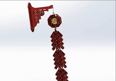 鞭炮挂饰春节布置挂饰