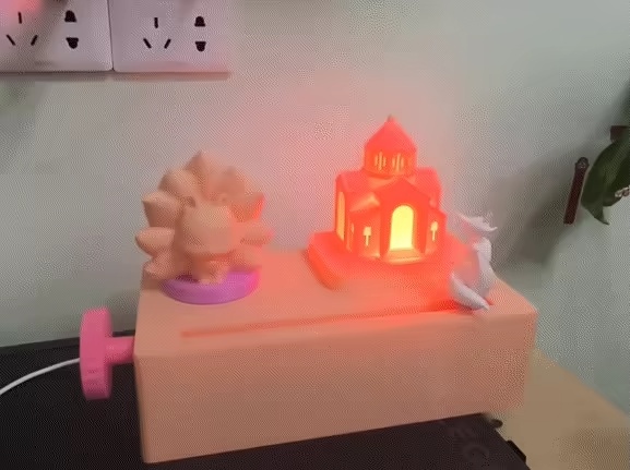 教堂夜灯-8音盒展台