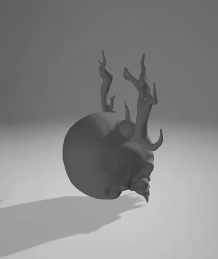 Doom Horn Demon Evil Devil Head Skull Decoration Collection