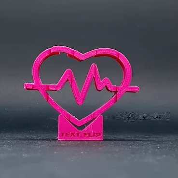 Text Flip - Heart Pulse