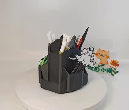 Rotating Pen Holder and Task Planner 旋转笔筒 计划打卡器-3