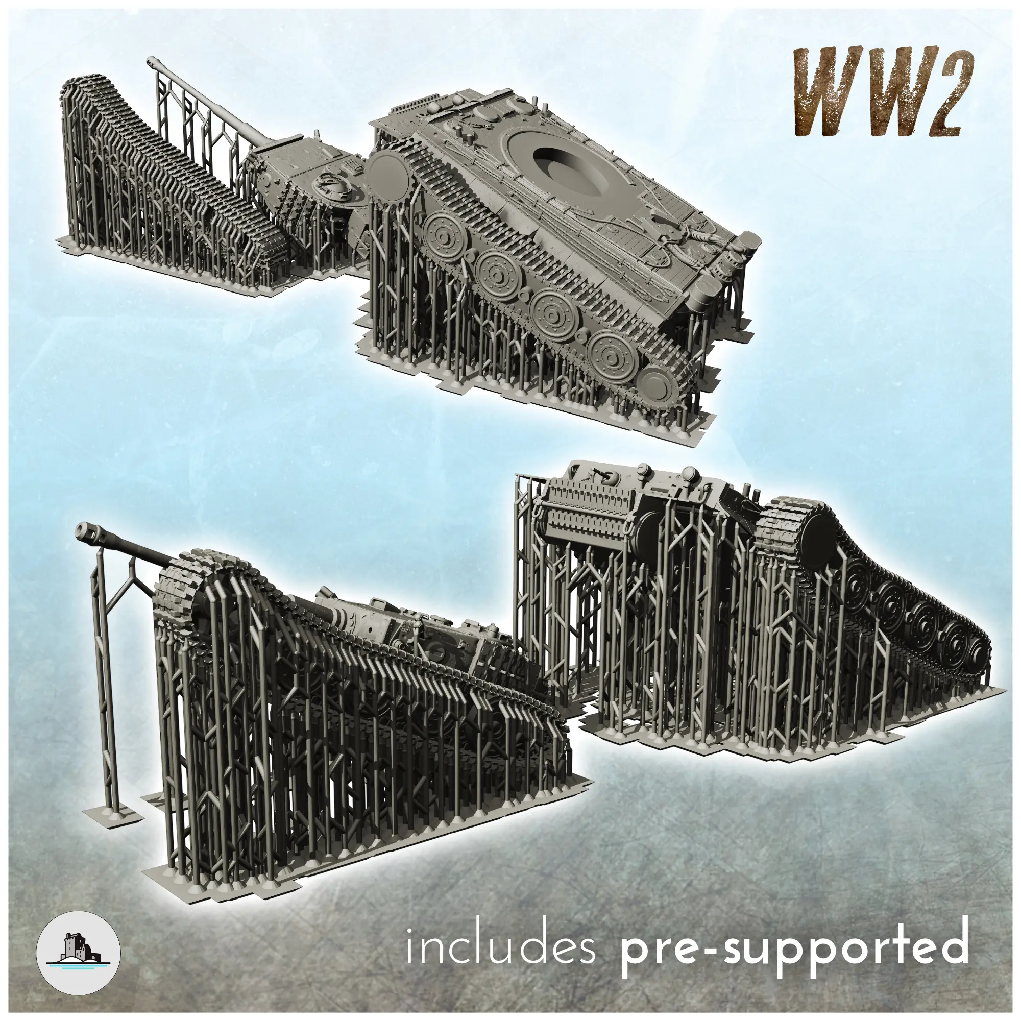 Panzer VI Tiger Ausf. E - WW2 German Flames War Bolt Action
