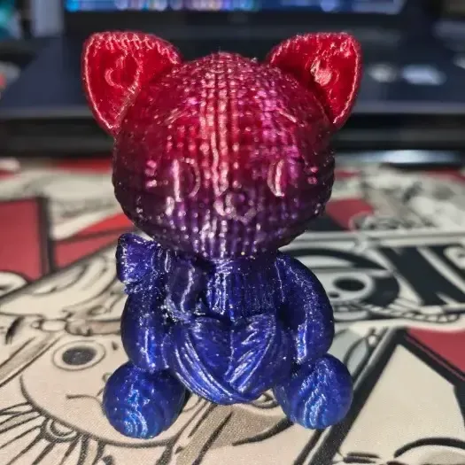 Valentine crochet kitty cat with heart