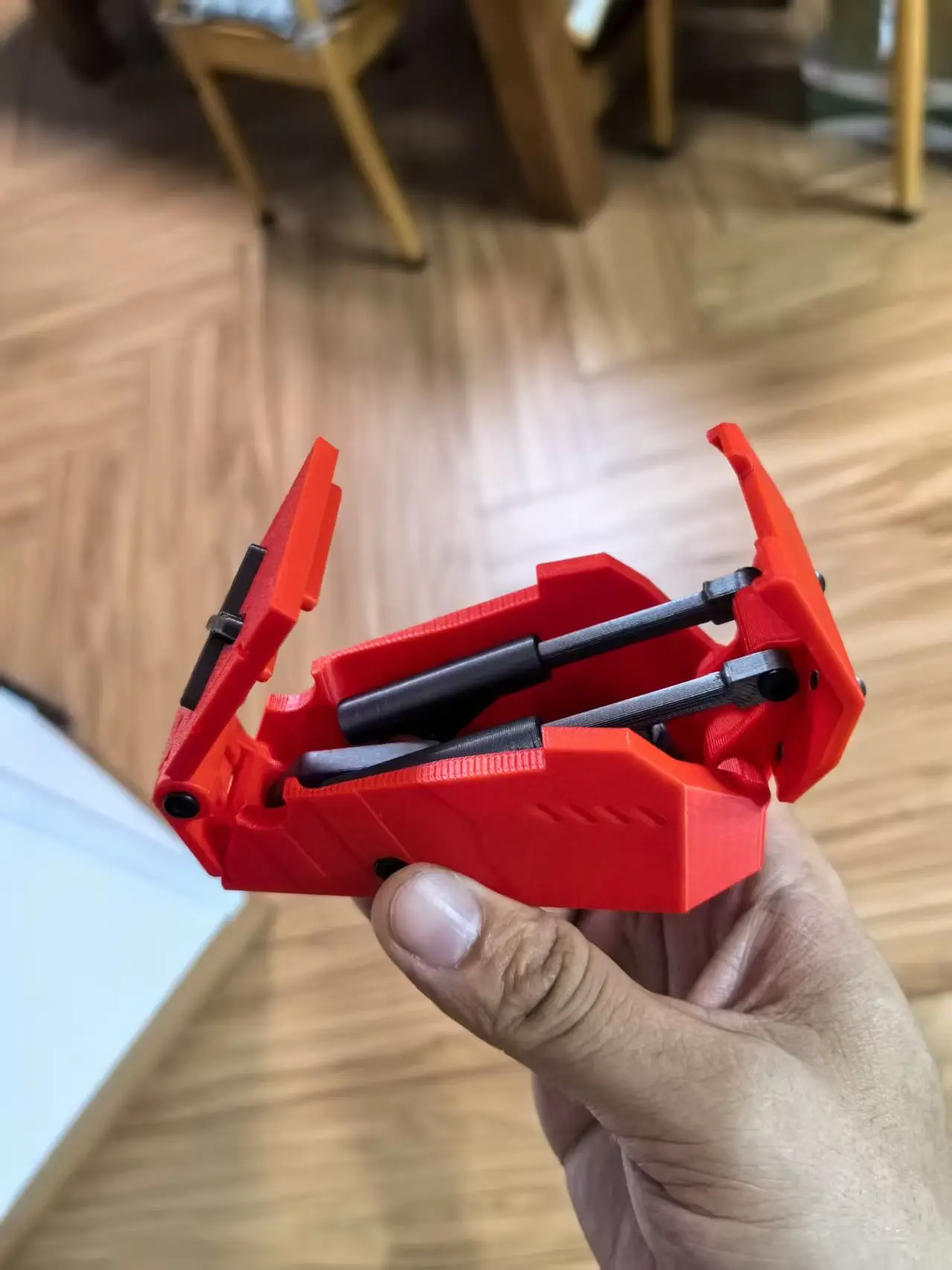 机械结构液压联动展开模型