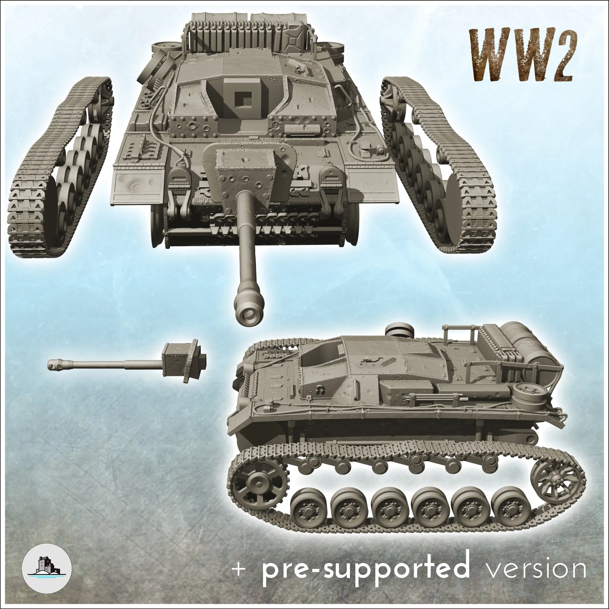 StuG III Ausf. G - WW2 German Flames of War Bolt Action