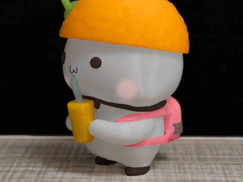 情侣熊系列-喝橙汁的一二（Couple Bear-Drink orange juice_Yier）