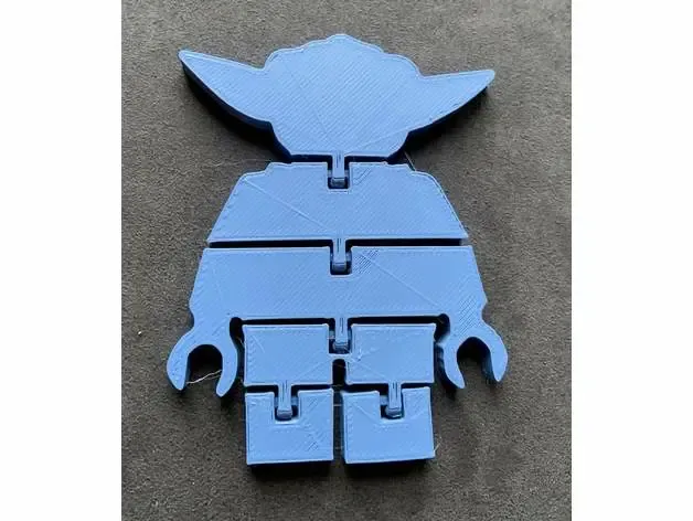 flexi可动尤达乐高小人  Star_Wars_Yoda_Lego_Minifigure_Flexi