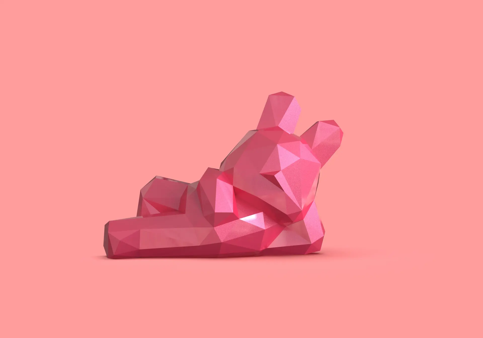 Lowpoly悠哉游哉躺兔子