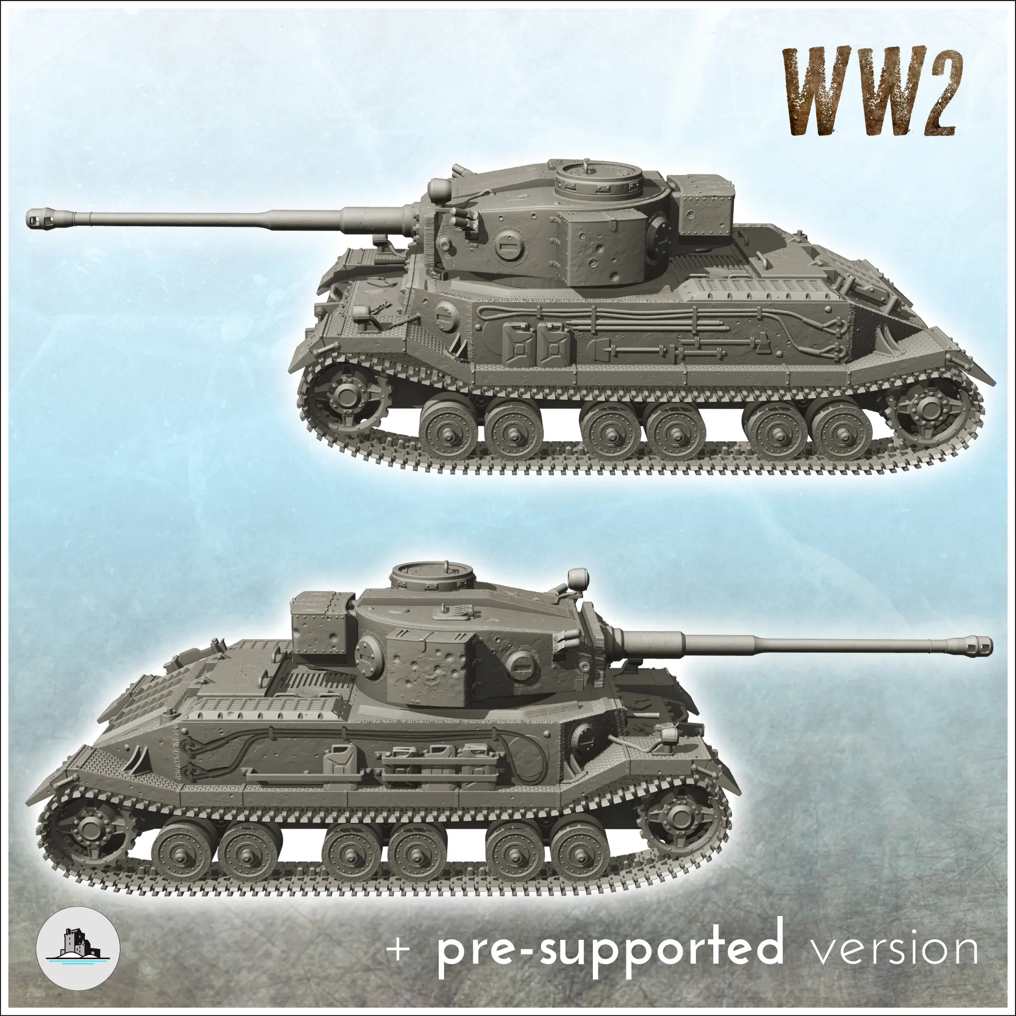 Panzer VI Tiger (P) - WW2 German Flames of War Bolt Action