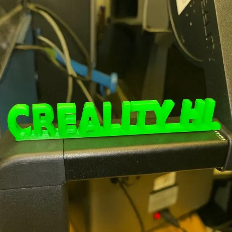 Creality Hi 3d printer Logo sign for projects mod