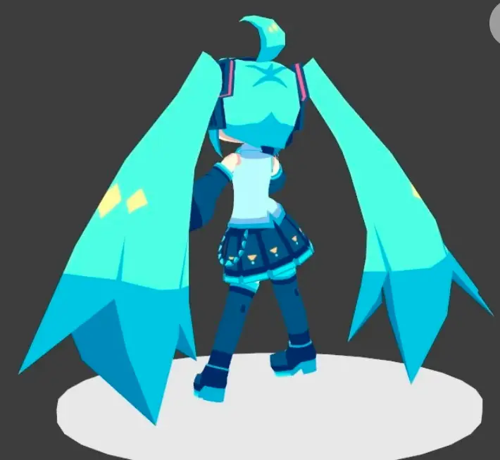 Low poly miku 几何初音