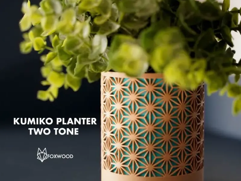 Two Tone Kumiko Planter