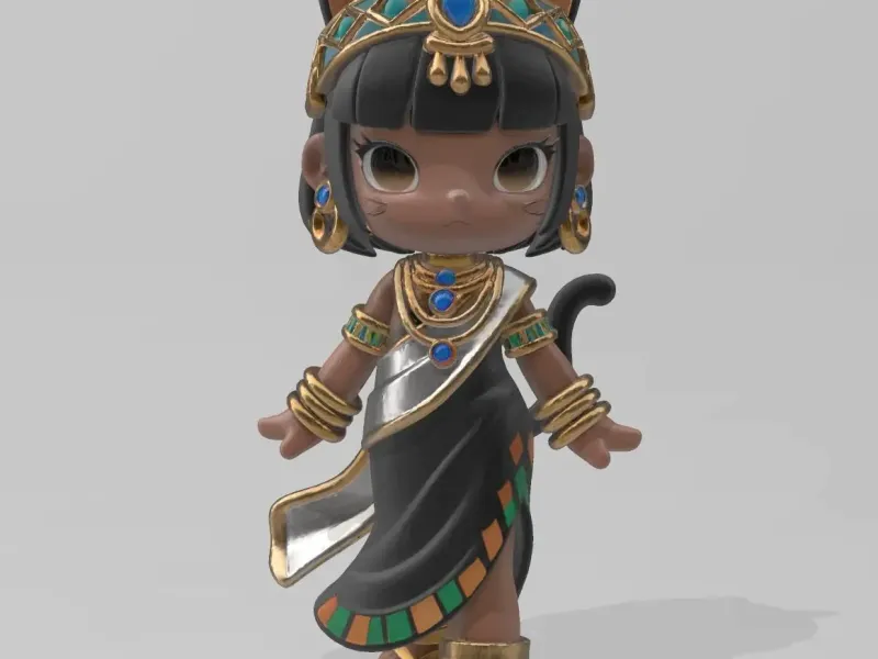 埃及猫主题角色 3D 模型