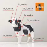 StlFlix Low Poly Cow