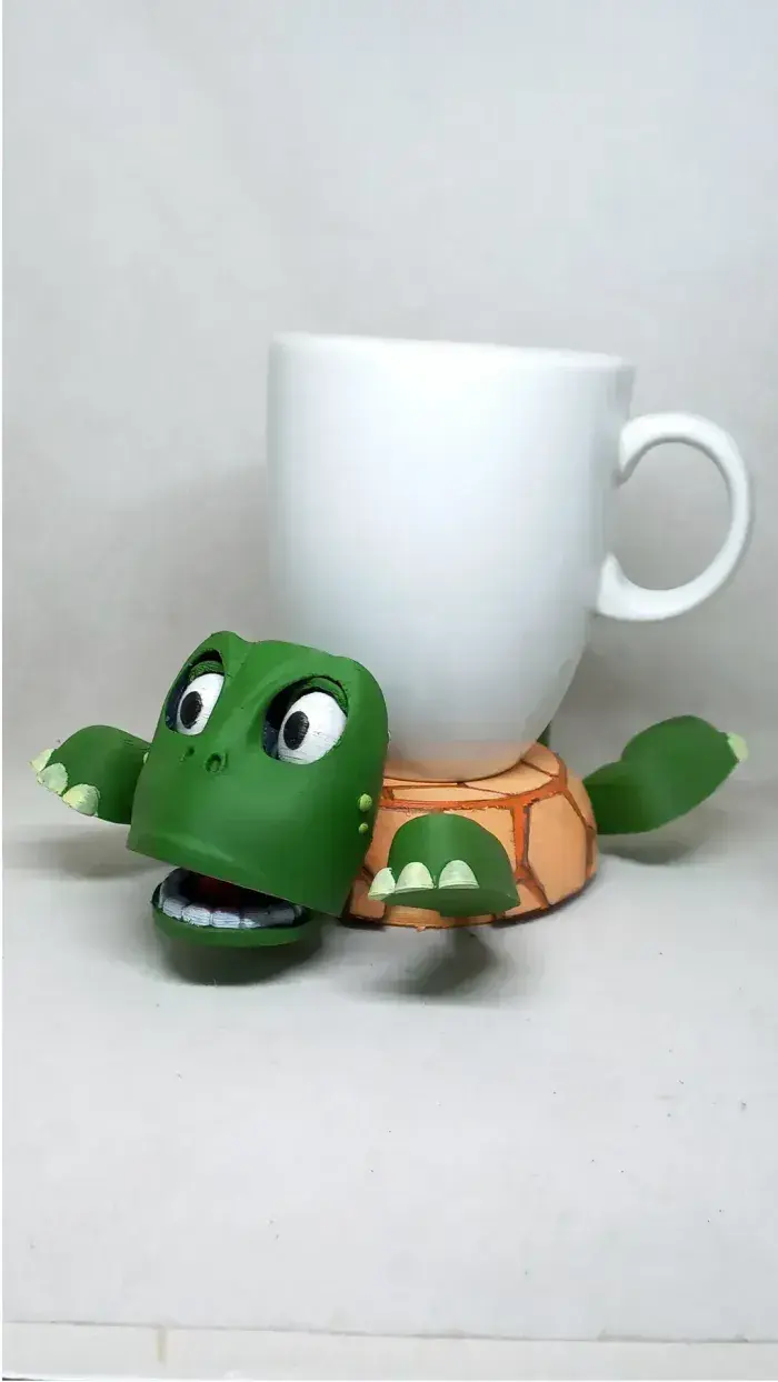 乌龟杯垫（无需支撑）Turtle cup holder (No Supports needed) 创想云-独家模型