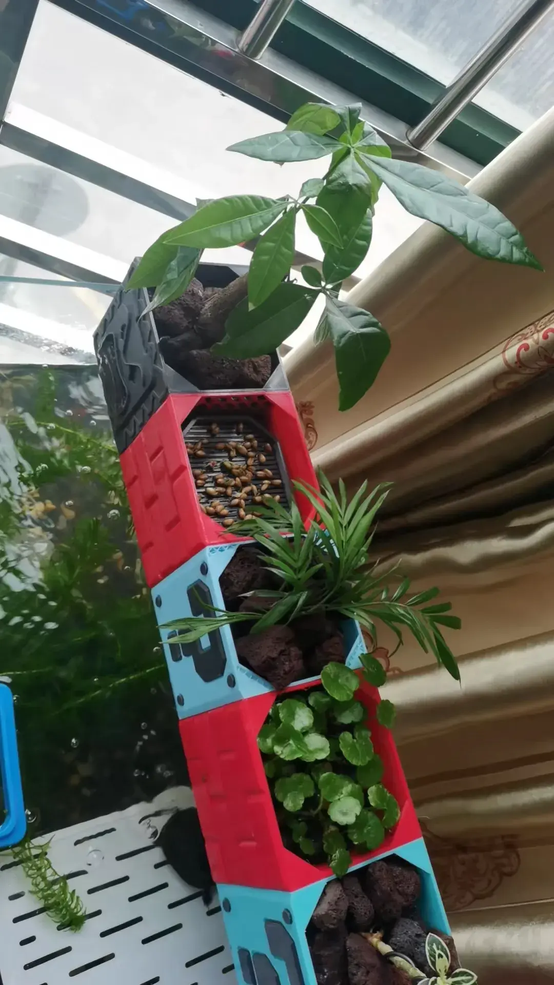 鱼缸龟缸植物水槽过滤系统-马里奥风格