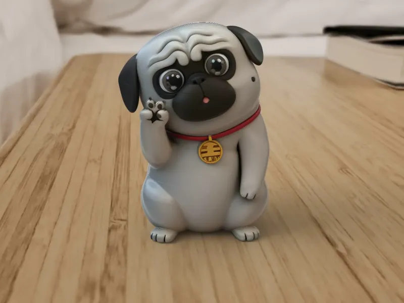 [多色打印]一只黄色大胖狗比耶开心高颜值POP可爱模型摆件