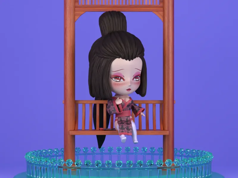 和风小丽Q版人偶