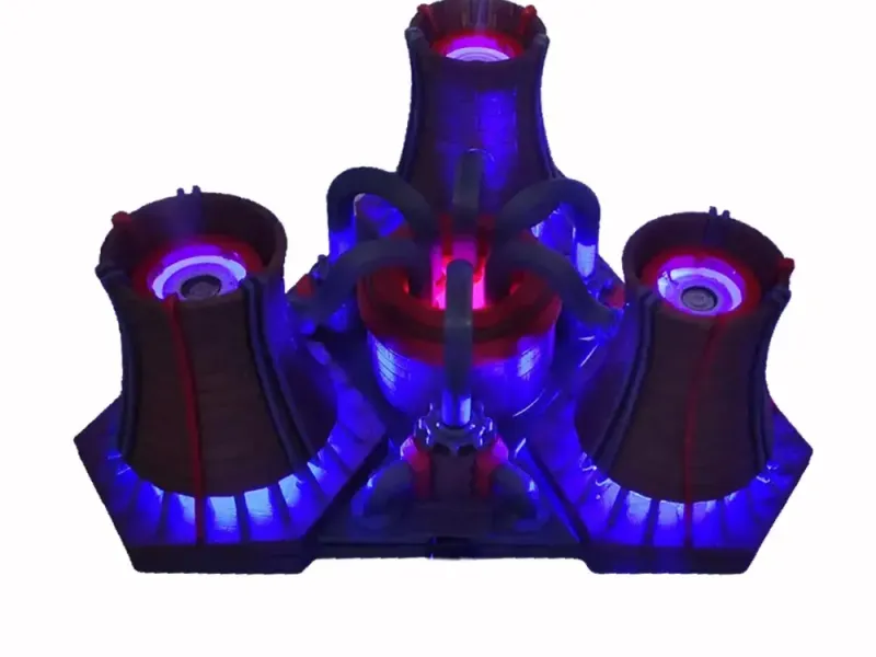 3D打印红警核电站加湿器，呼吸灯核电站摆件 小夜灯