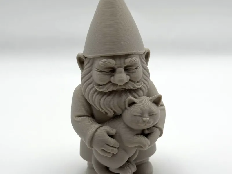 Garden Gnome with Kitten