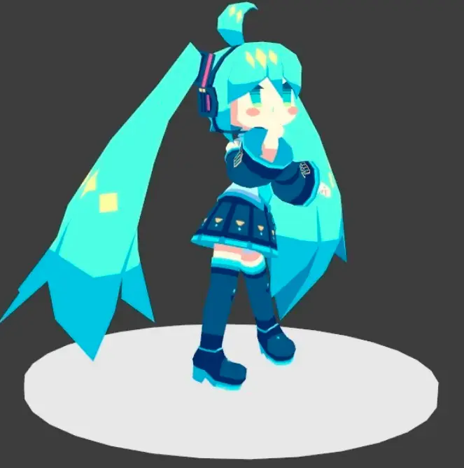 Low poly miku 几何初音