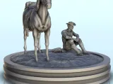Cowboy sitting next to his horse (7) - Old West Figure mini-3