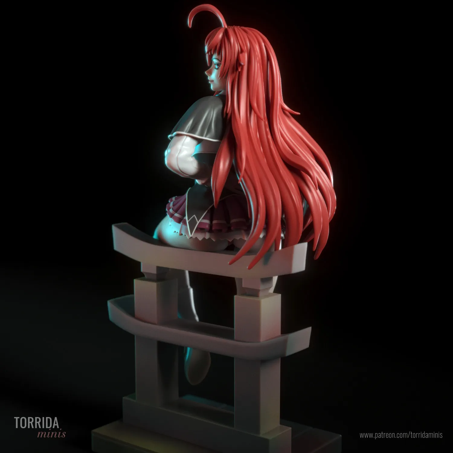 《恶魔高校D×D》莉雅丝·吉蒙里(裸身與穿衣倆型態)