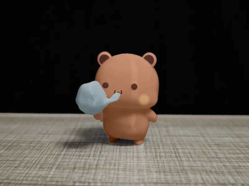 情侣熊系列-吃棉花糖的布布（Couple Bear-eat cotton candy_bubu）