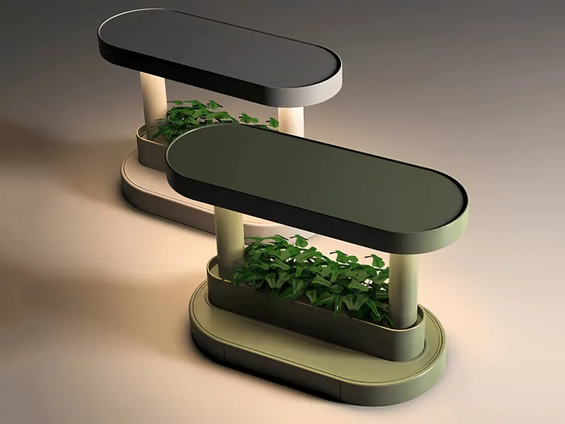 极简桌面植物台灯（Minimalist desktop plant desk lamp）
