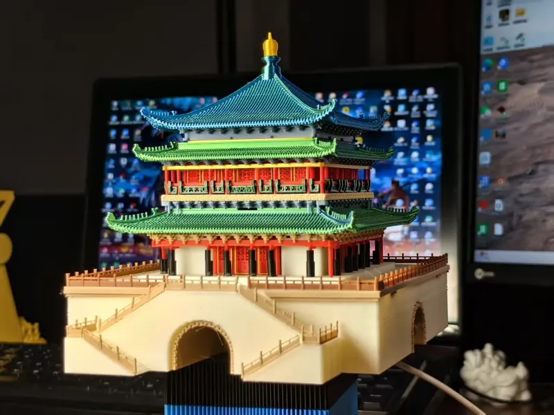 钟楼拼接灯光模型