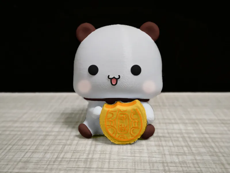 情侣熊系列-坐着吃月饼的一二（Couple Bear-eat_moon_cake_Yier）