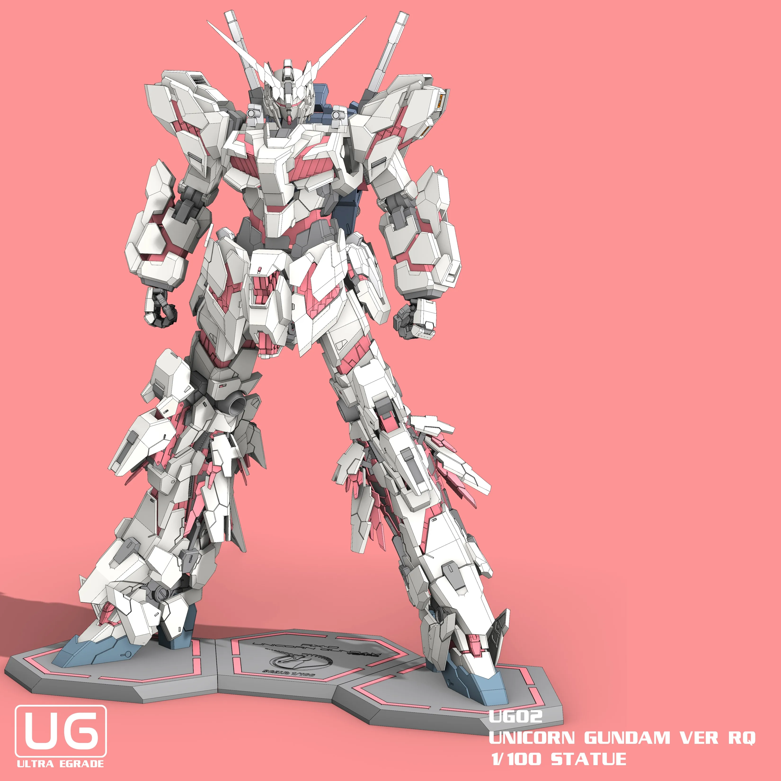1/100 机动战士高达 独角兽高达毁灭模式 爆甲展示状态-11.17補檔