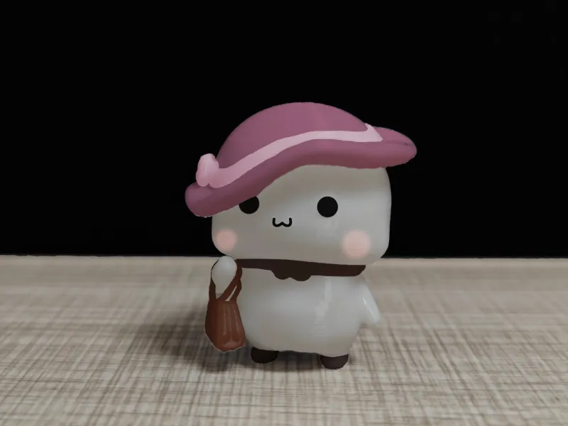情侣熊系列-戴复古宽檐帽的一二（Couple Bear-Retro wide brimmed hat_Yier）