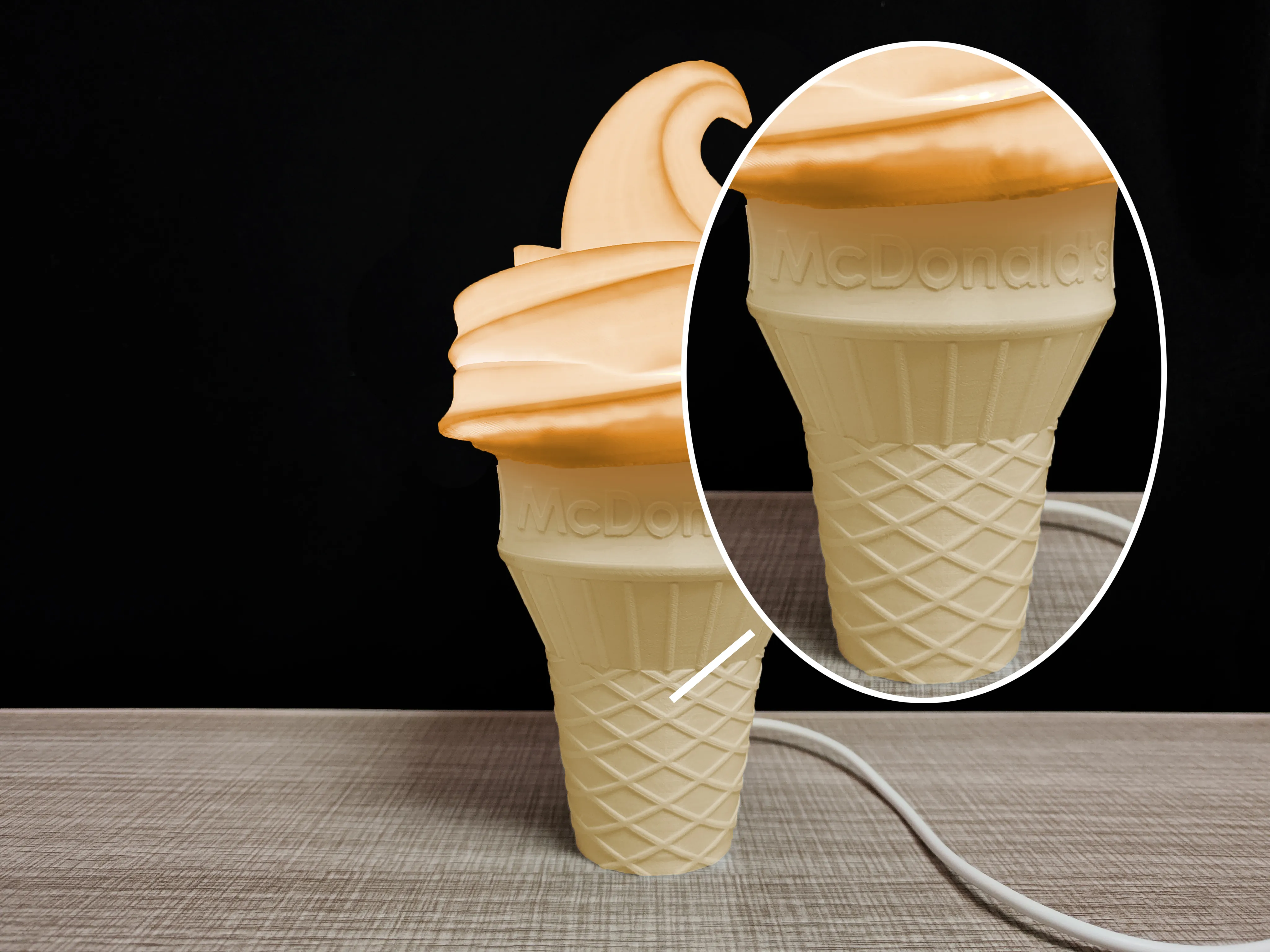 Home page module: 麦当劳甜筒冰淇淋-拓竹LED版（McDonald's Ice Cream lamp-bottom）
