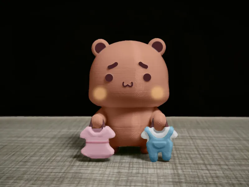 情侣熊系列-给一二选衣服的布布（Couple Bear-clothes_hanger_bubu）