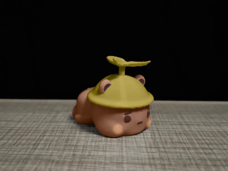 情侣熊系列-趴地上的竹蜻蜓布布（Couple Bear-Lying on the ground_bubu）