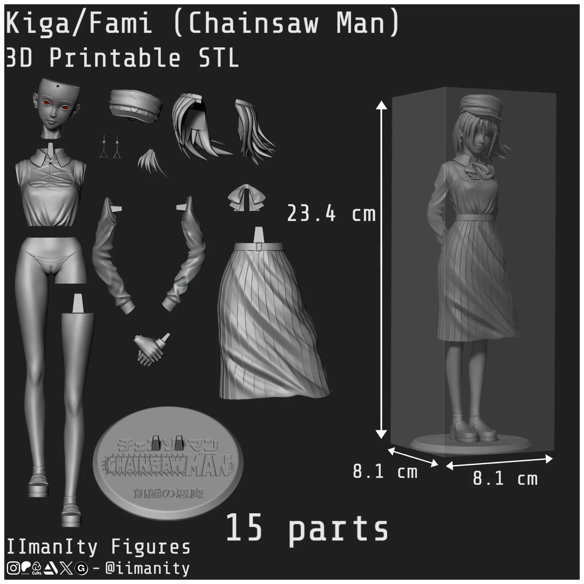 3D打印模型 | 3MF文件 | 《链锯人》死之恶魔纪贺 | 创想云