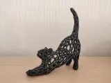 伸懒腰的猫（镂空）-0