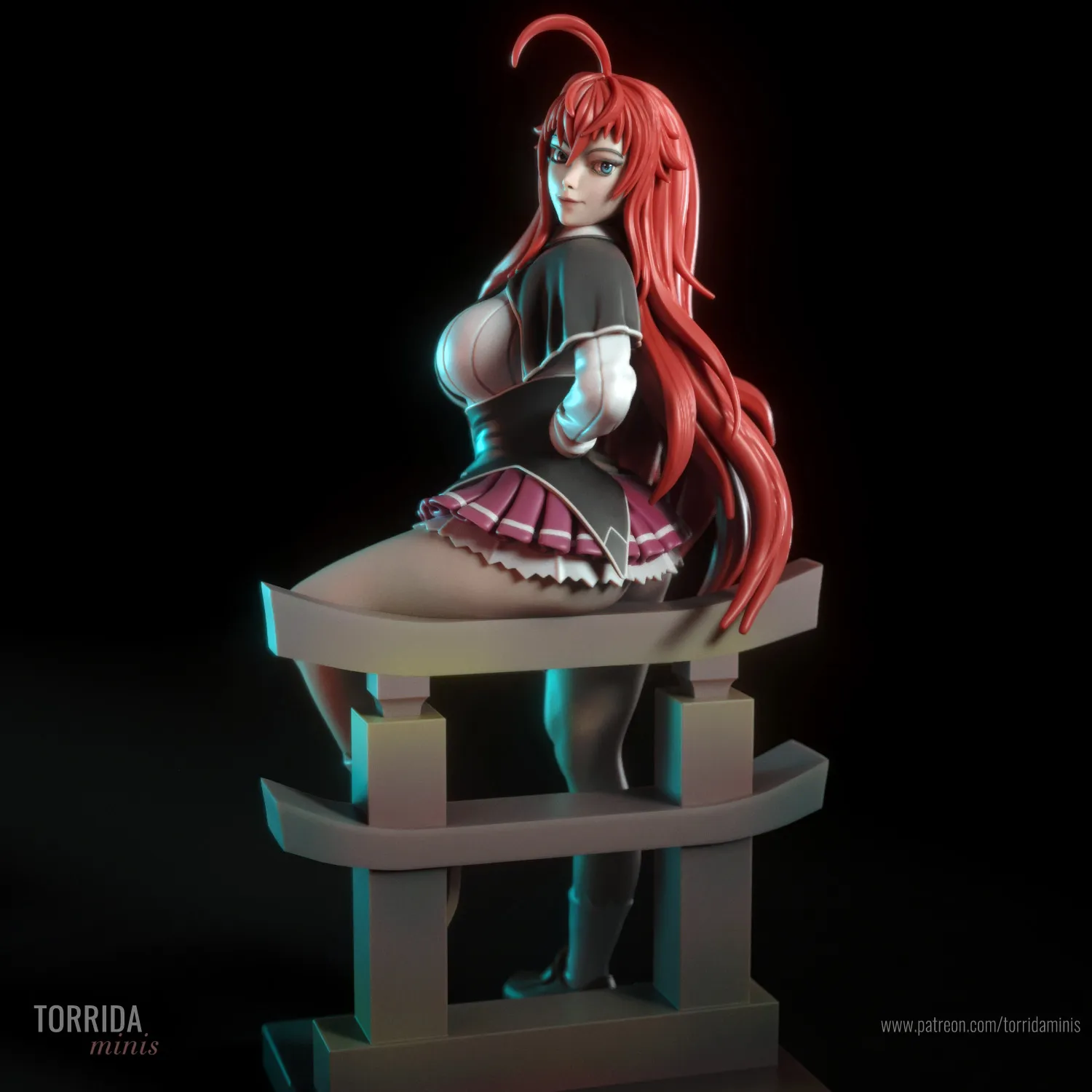 《恶魔高校D×D》莉雅丝·吉蒙里(裸身與穿衣倆型態)