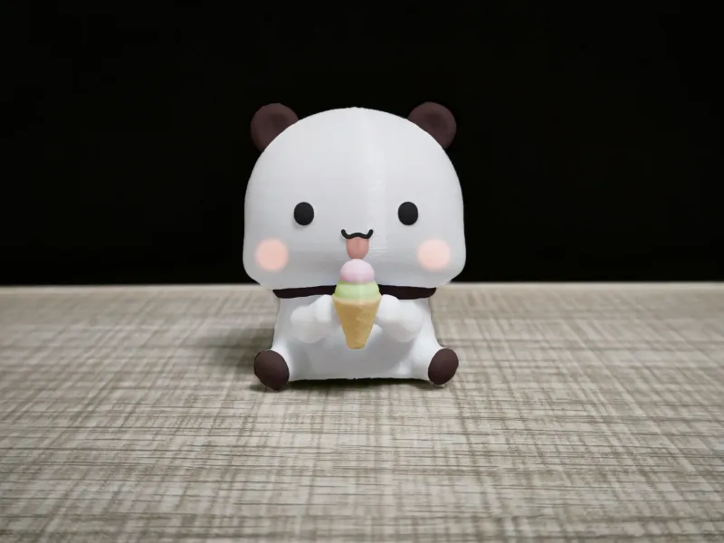 情侣熊系列-坐着*冰淇淋的一二（Couple Bear-Sit eat ice cream Yier）
