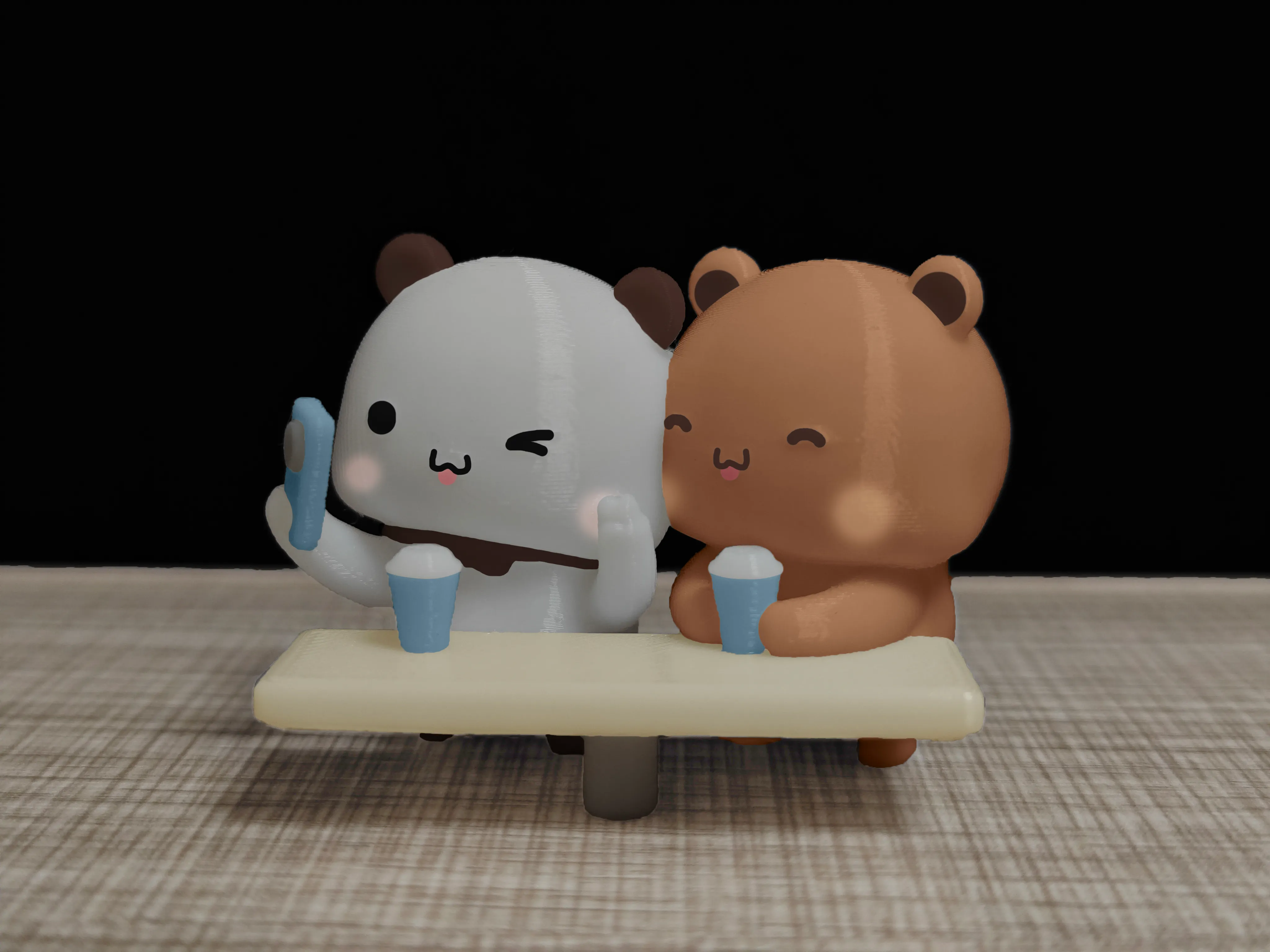 情侣熊系列-和布布自拍的一二（Couple Bear-Yier selfies with Bubu）