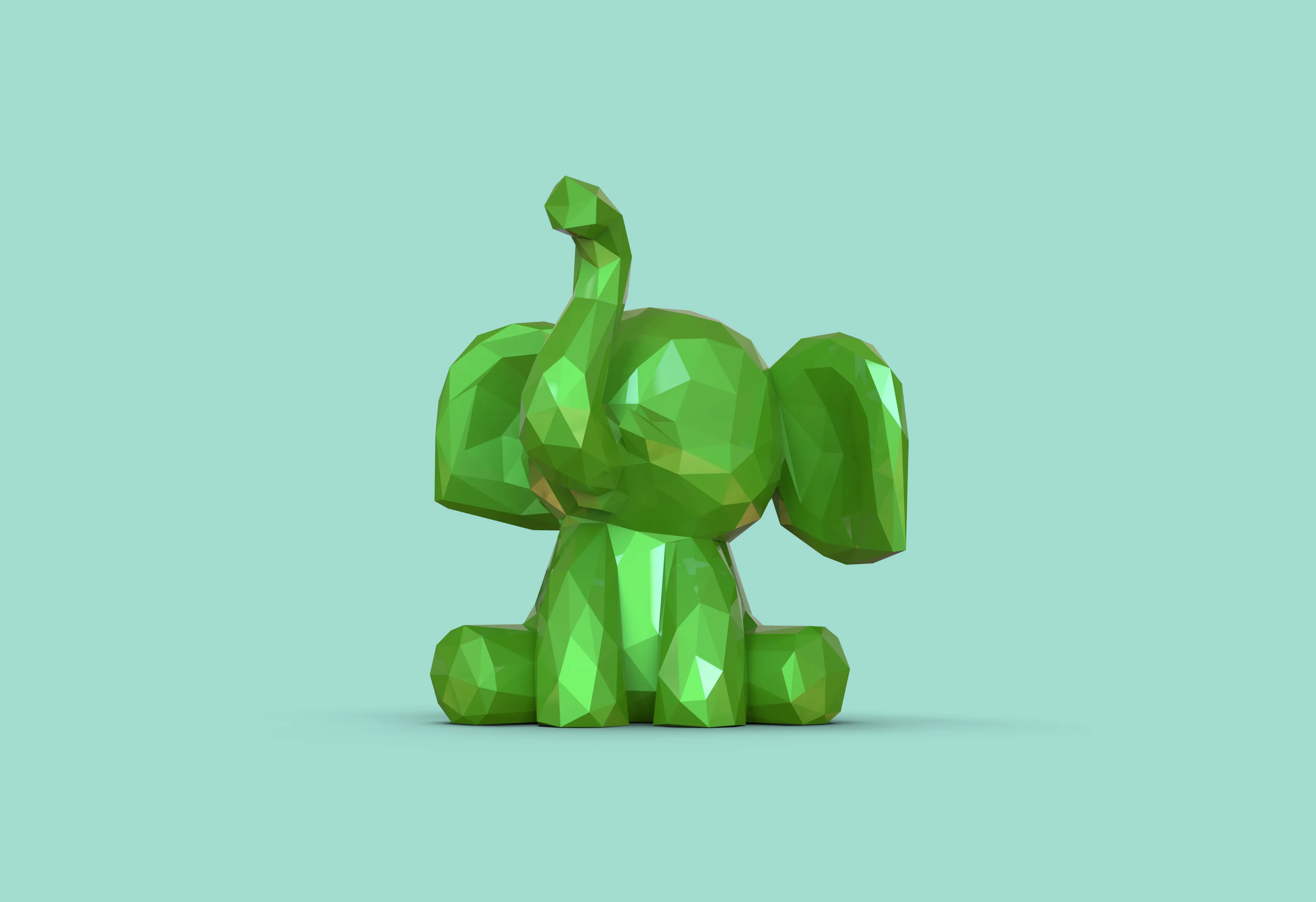 lowpoly小象一组